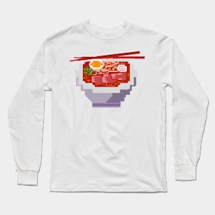 ramen pixel art Long Sleeve T-Shirt